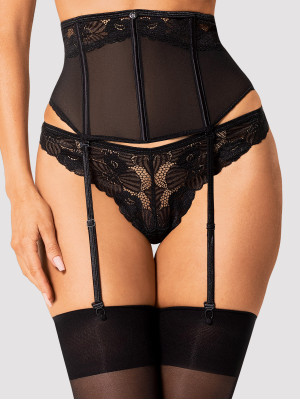Black Garter Belt Obsessive Serena Love — Slimming