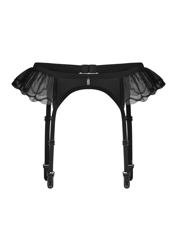 Black Garter Belt Obsessive Stelisa — Tulle Ruffle