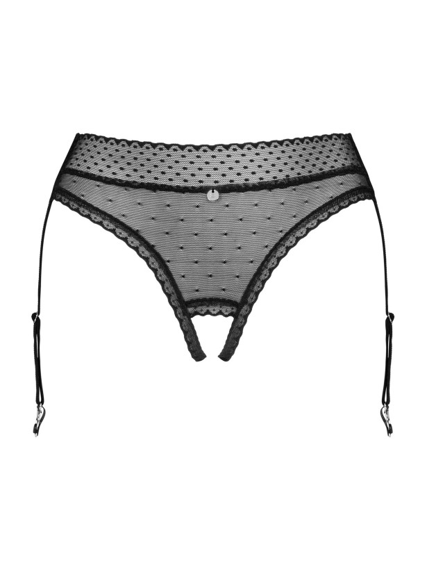 Black Garter Panties Obsessive Lanelia — Open Crotch
