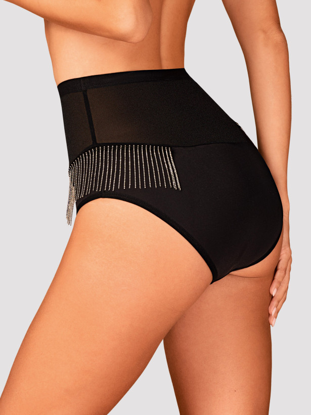 Black High-Waisted Panties Obsessive Milladis — Jeweled