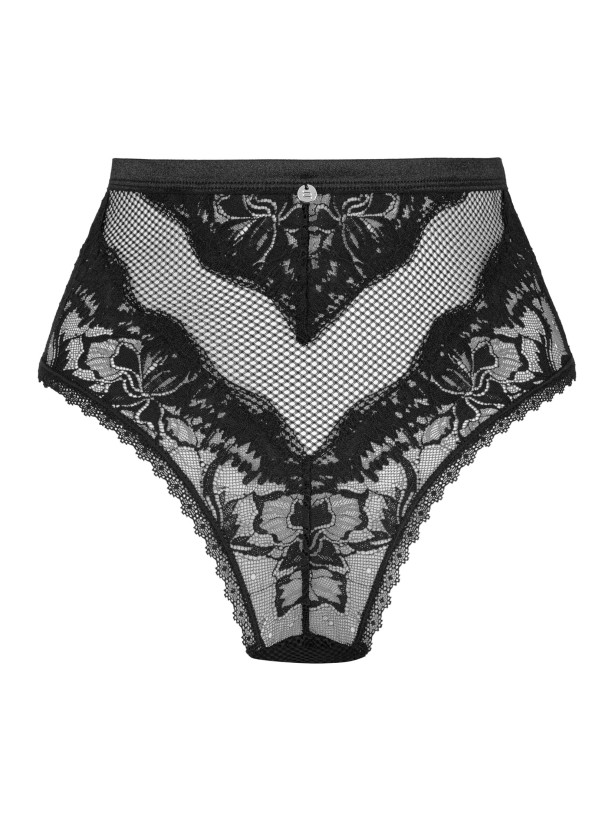 Black High-waisted Panties Obsessive Olvidia — Lace Underwear