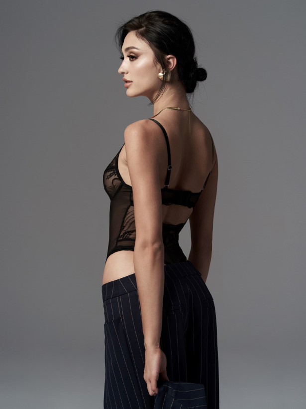 Black Lace Bodysuit Obsessive Exquisite Perisia — Open Access