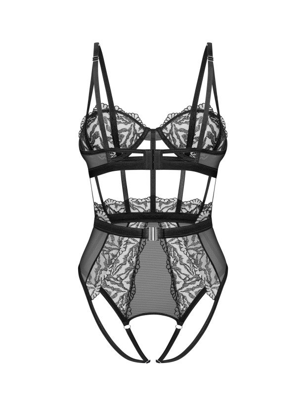 Body mit dekorativen Riemchen und offenem Schritt Obsessive Hersis