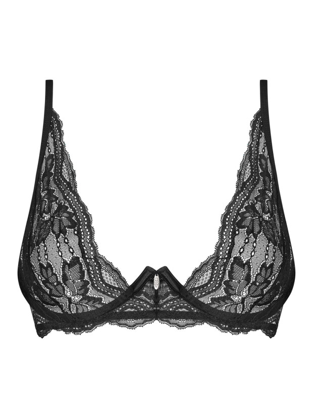 Black Lace Bra Obsessive Nutris — Underwired Cups