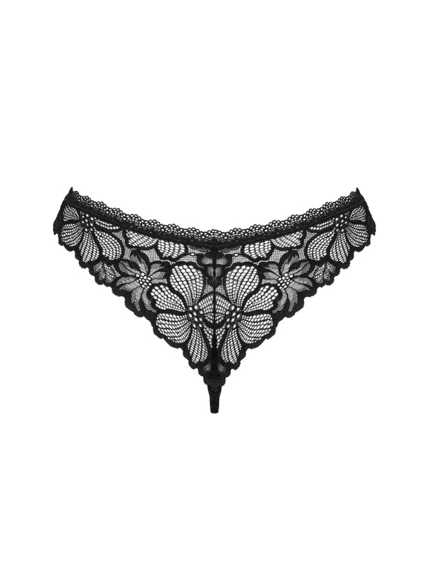 Black Lace Panties Obsessive Serafia — Floral Detail