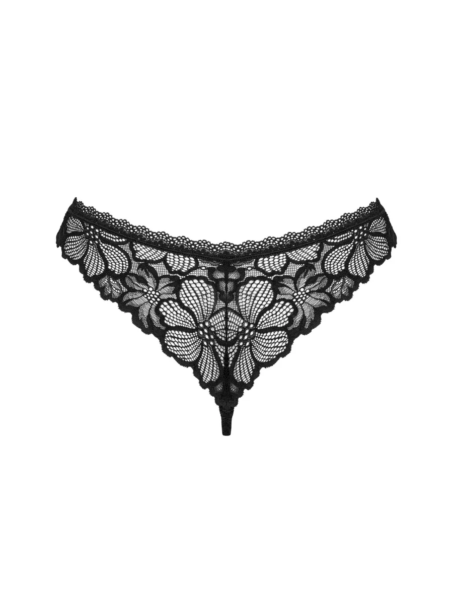 Black Lace Panties Obsessive Serafia — Floral Detail