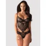 Black Lace Teddy Obsessive Alluria — Underwire Support