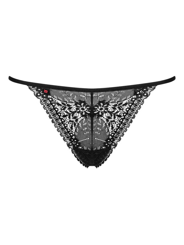 Black Lace Thong Obsessive Intensa — Elegant Lingerie