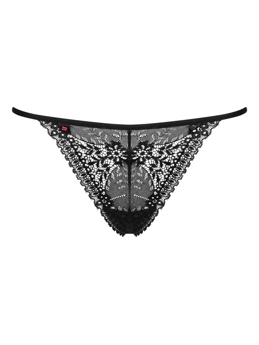 Black Lace Thong Obsessive Intensa — Elegant Lingerie