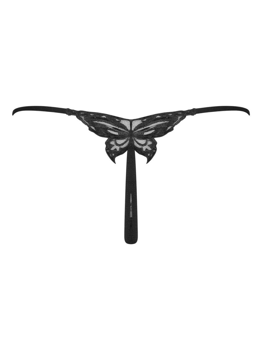 Black Lace Thong Obsessive Kokietta — Butterfly Back