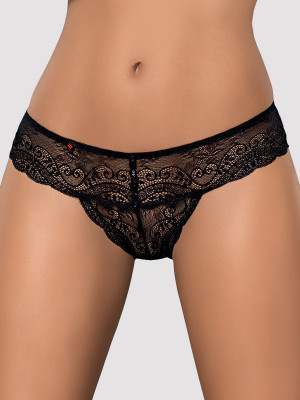 Obsessive Miamor String: Eleganter Spitzenslip mit schimmernden Steinen