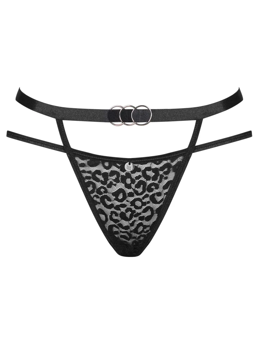 Black Leopard Panties Obsessive Bagirela — Strappy Design