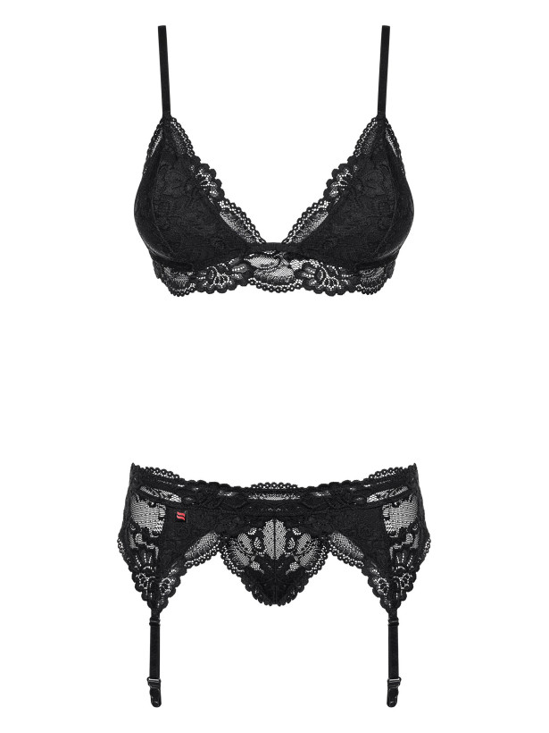 Black Lingerie Set Obsessive 810 — Three Piece
