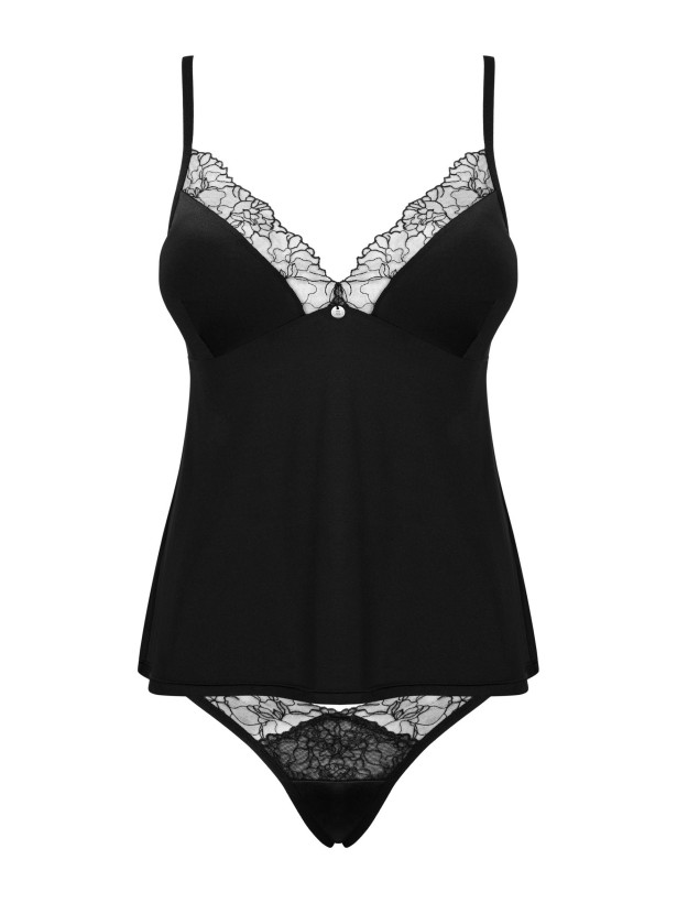 Black Lingerie Set Obsessive Bella Rou — Two Piece