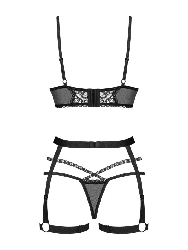 Obsessive Blomentis Verführerisches 3-teiliges Dessous-Set