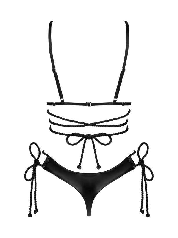 Black Lingerie Set Obsessive Cordellis — Cupless