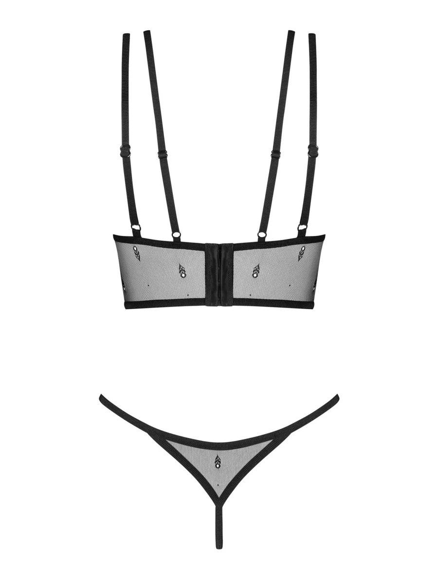 Black Lingerie Set Obsessive Exquisite Anniverse — Cut-out Style