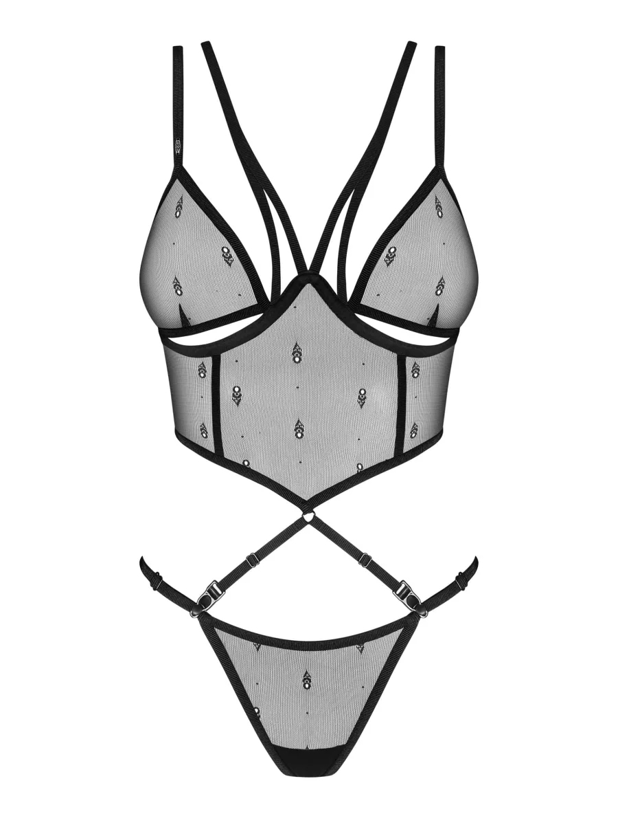 Black Lingerie Set Obsessive Exquisite Anniverse — Cut-out Style