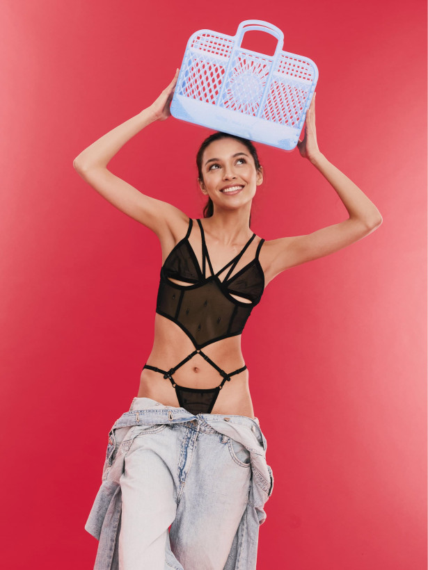 Black Lingerie Set Obsessive Exquisite Anniverse — Cut-out Style