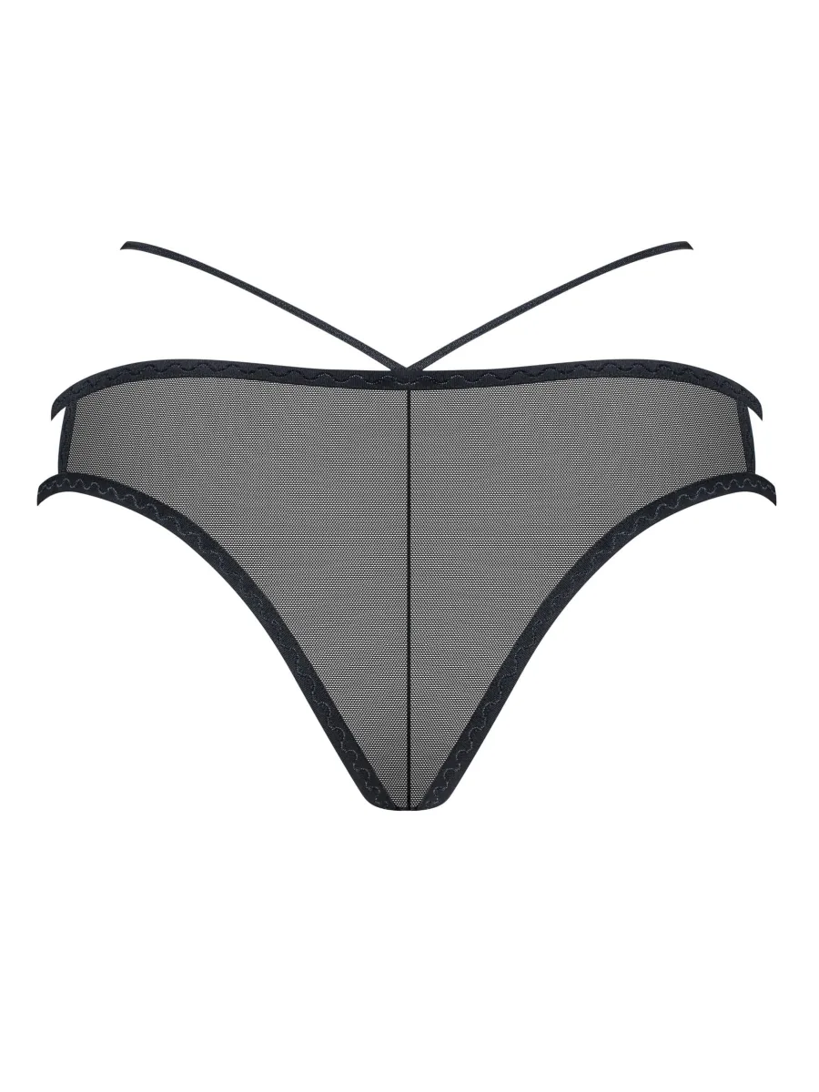 Black Lingerie Set Obsessive Exquisite Vila Blanes — Floral Embroidery