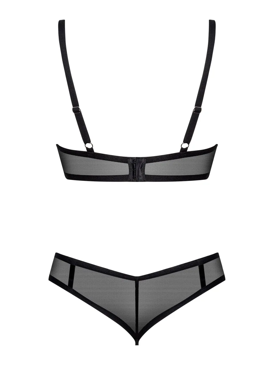 Black Lingerie Set Obsessive Glandez — Sheer Mesh