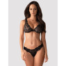 Black Lingerie Set Obsessive Luvae — Lace Bra