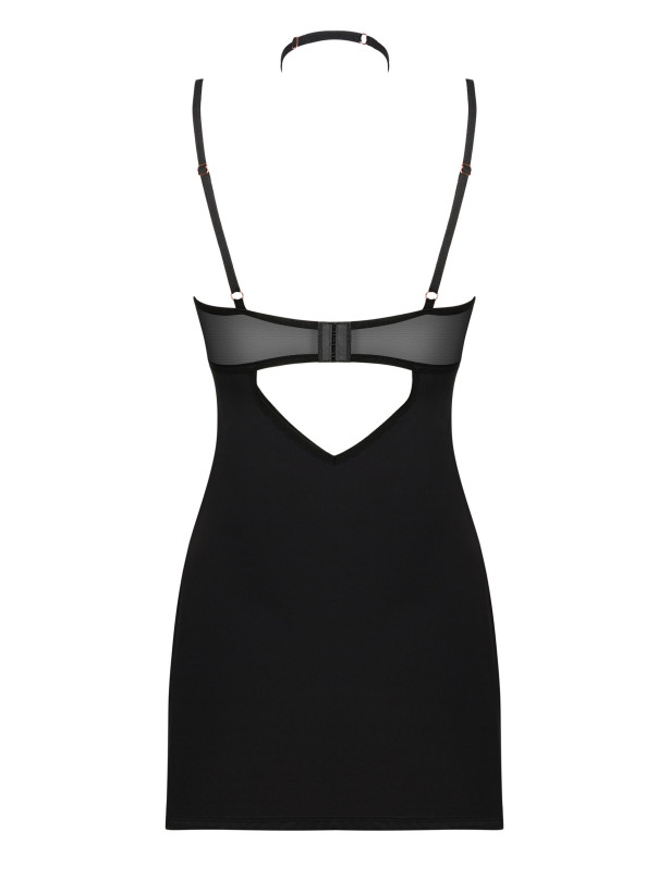Black Lingerie Set Obsessive Selinne — Chemise Set