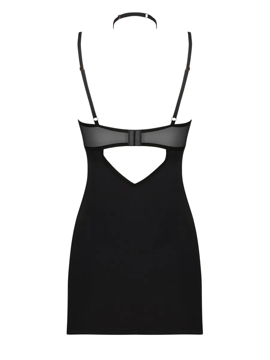 Black Lingerie Set Obsessive Selinne — Chemise Set