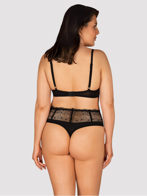 Black Lingerie Set Obsessive Sharlotte — High Waisted