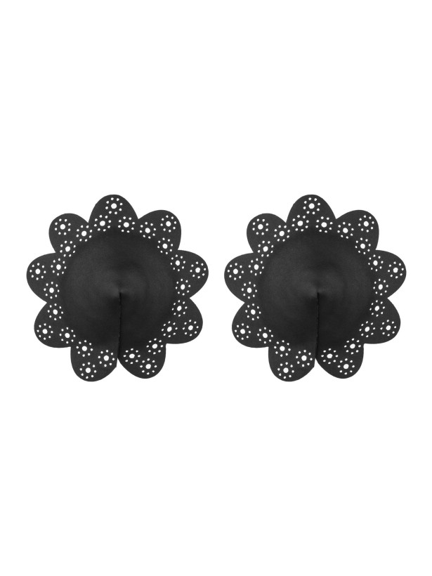 Black Nipple Covers Obsessive A770 — Floral Design
