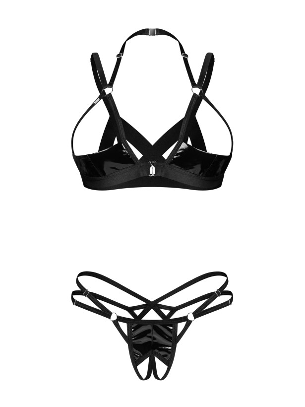 Black Set Obsessive Keira Lise — Open Bra