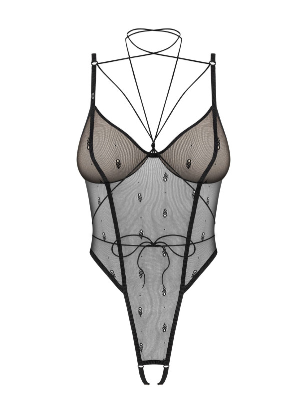 Schwarzer Transparenter Body Obsessive Anniverse — Exquisiter Body