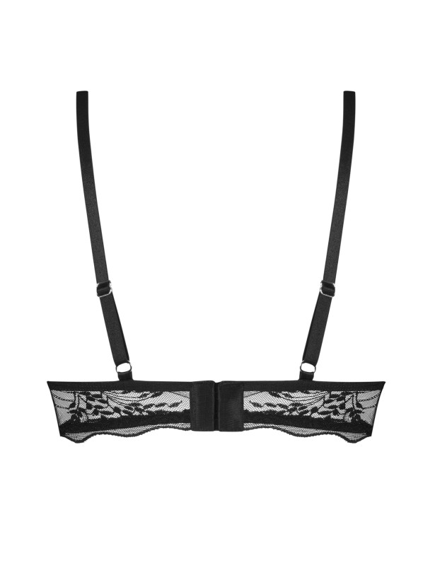 Schwarzer Soft-BH Exquisite Perisia — Organische Spitze