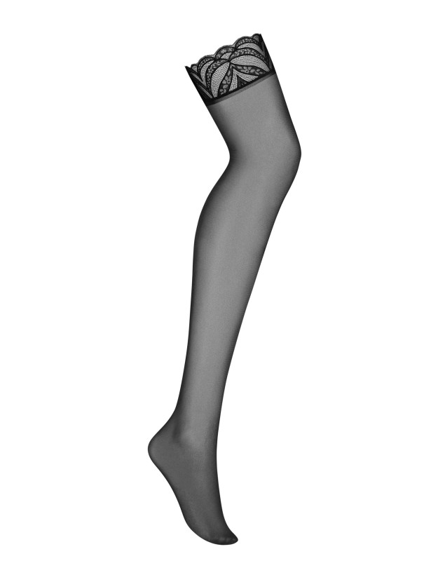 Black Stockings Obsessive Lecille — Floral Lace