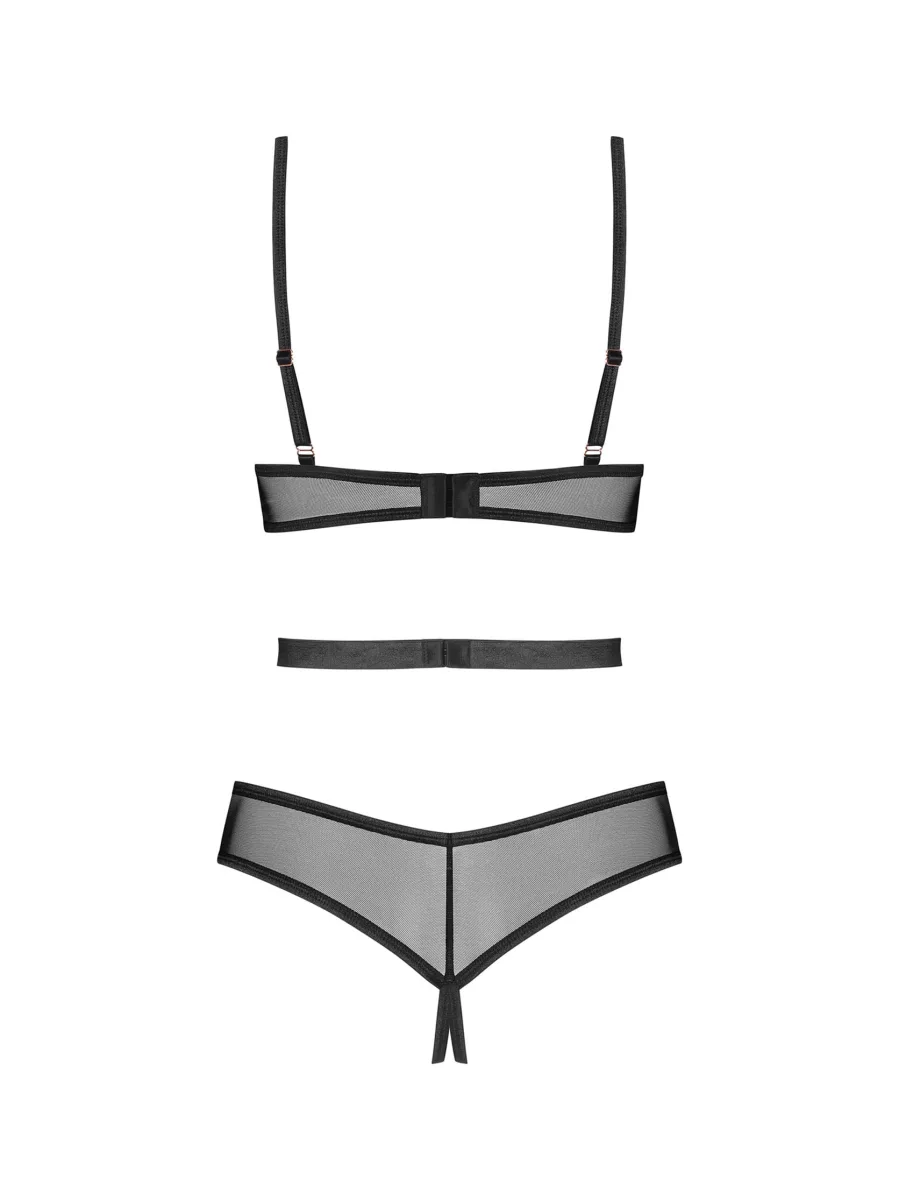 Black Strappy Bodysuit Obsessive Euridia — Open Design