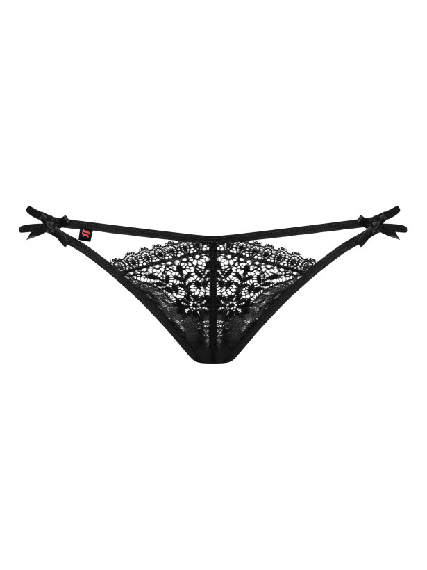 Black Thong Obsessive Intensa — Double Straps