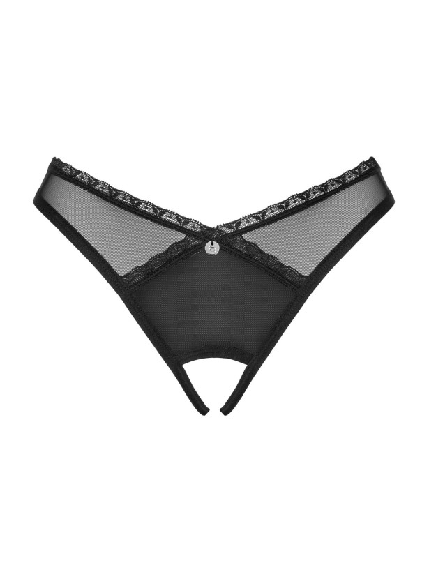 Black Thong Obsessive Latinesa — Open Crotch