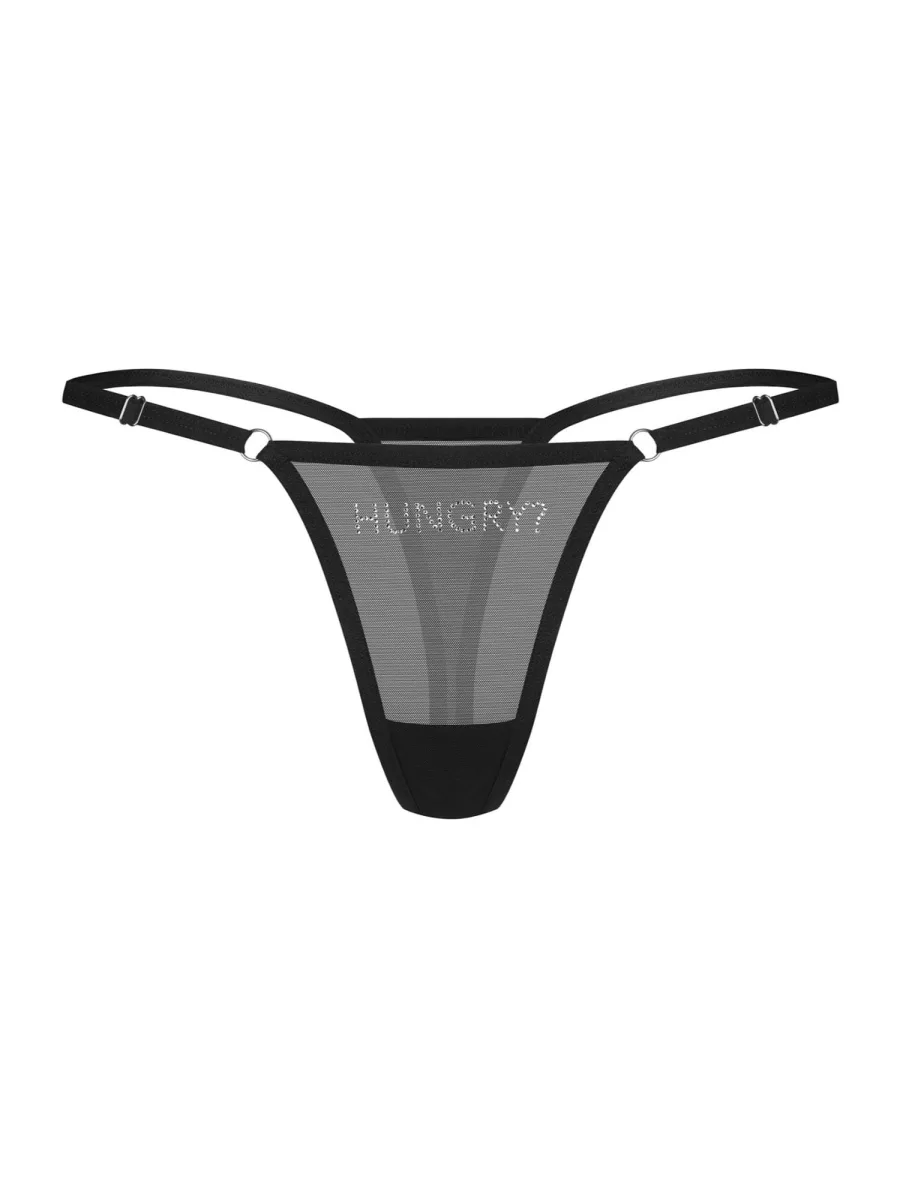 Black Thong Obsessive Violami Hungry — Lettering