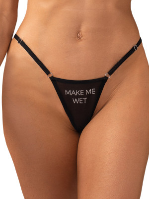 Black Thong Obsessive Violami Wet — Crystals