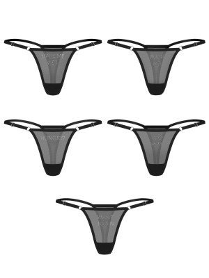 Black Thong Set Obsessive Violami — Crystal Slogans