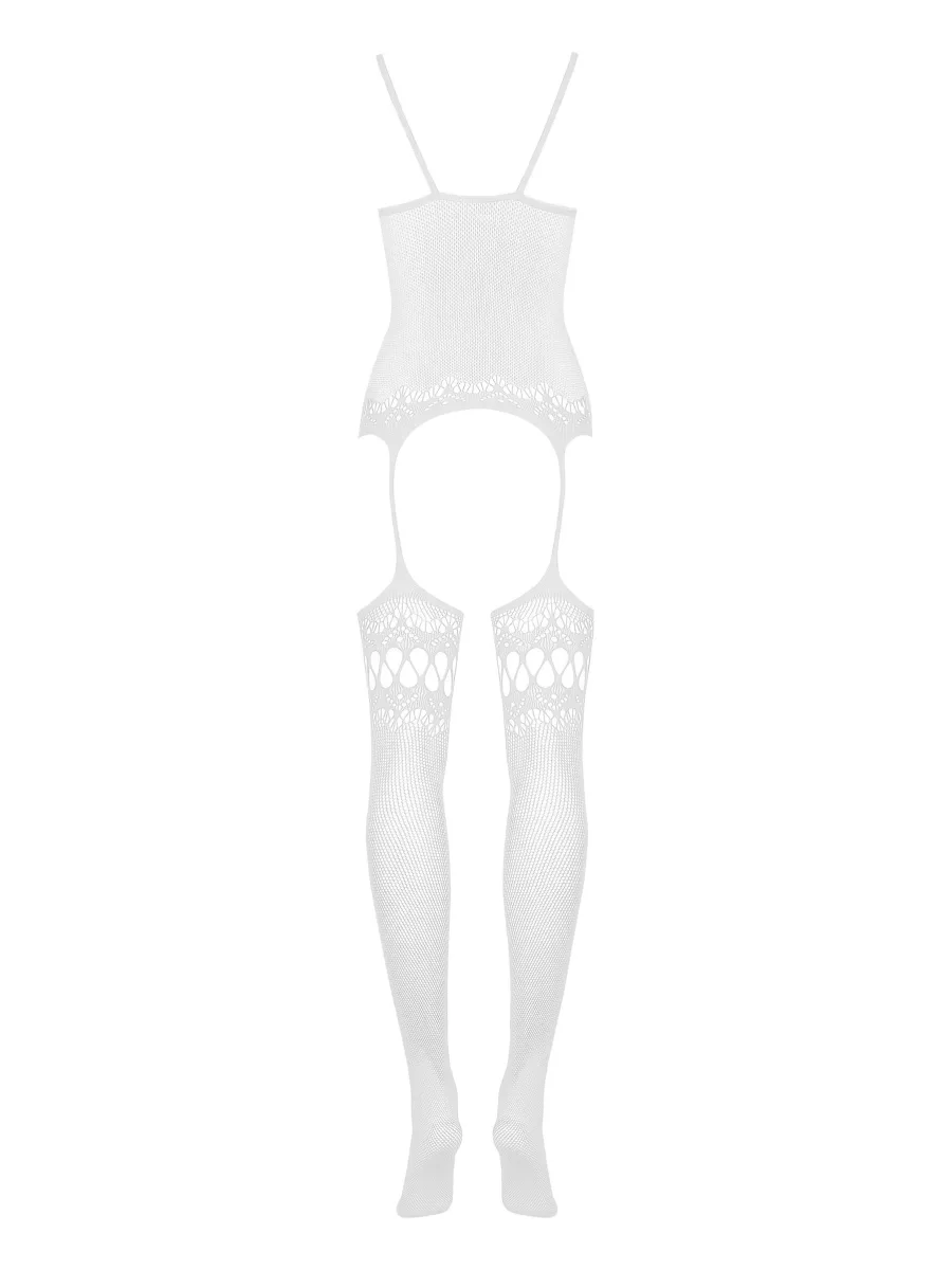 Black White Red Bodystocking Obsessive F214 — Lace
