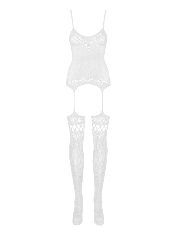 Black White Red Bodystocking Obsessive F214 — Lace