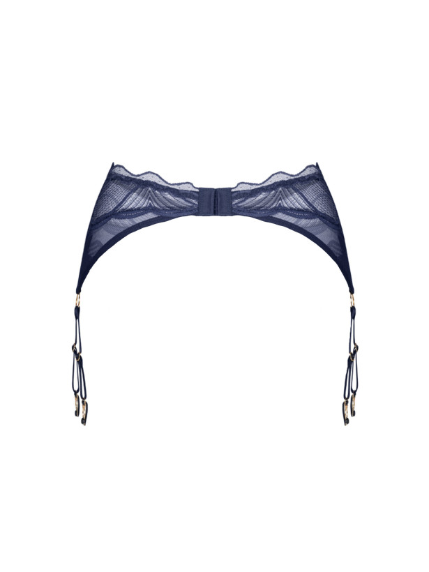 Blue Garter Belt Obsessive Exquisite MP Blue — Organic Pattern Lingerie
