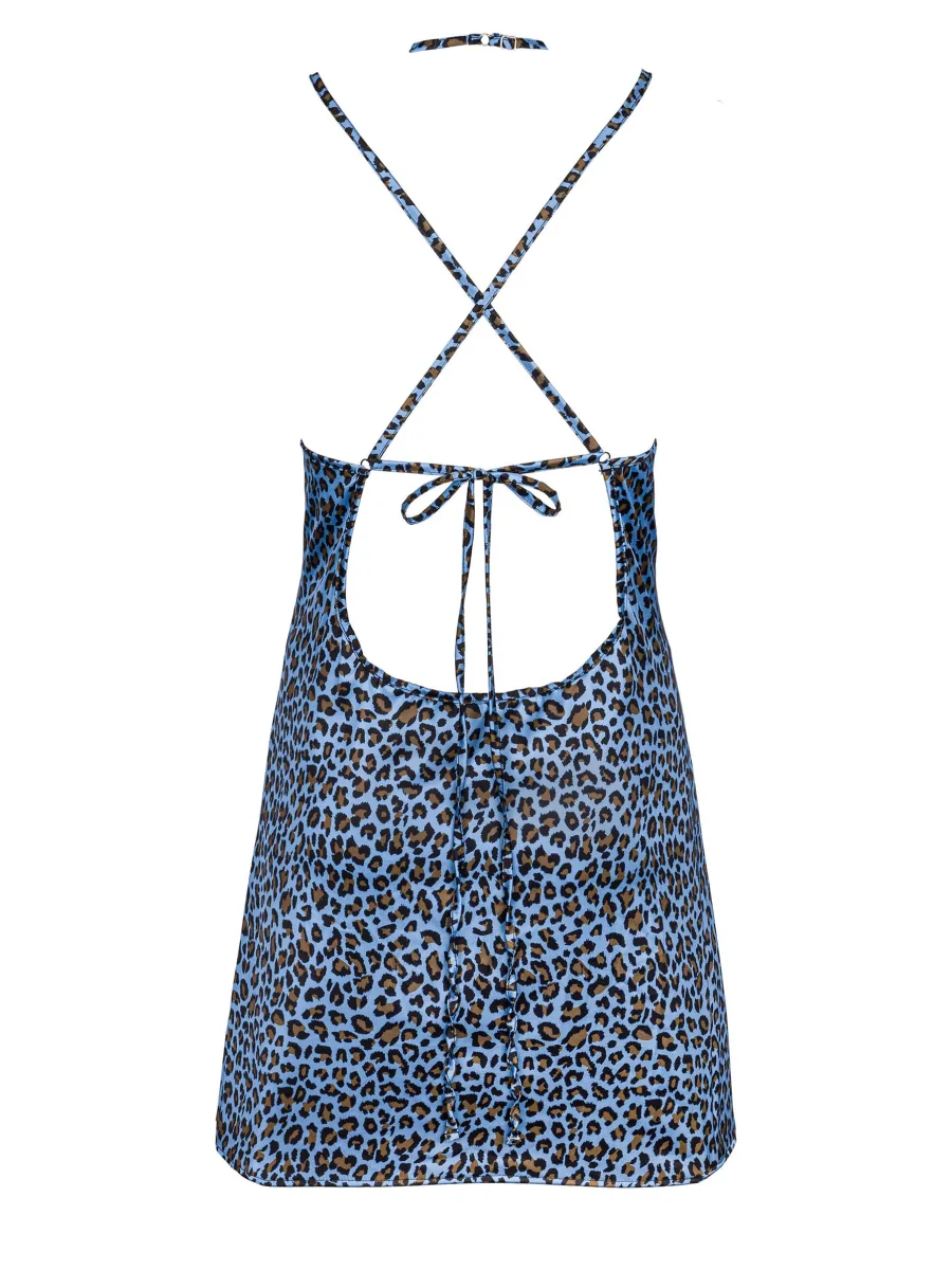 Obsessive Nadines Leoparden-Negligé-Set mit String