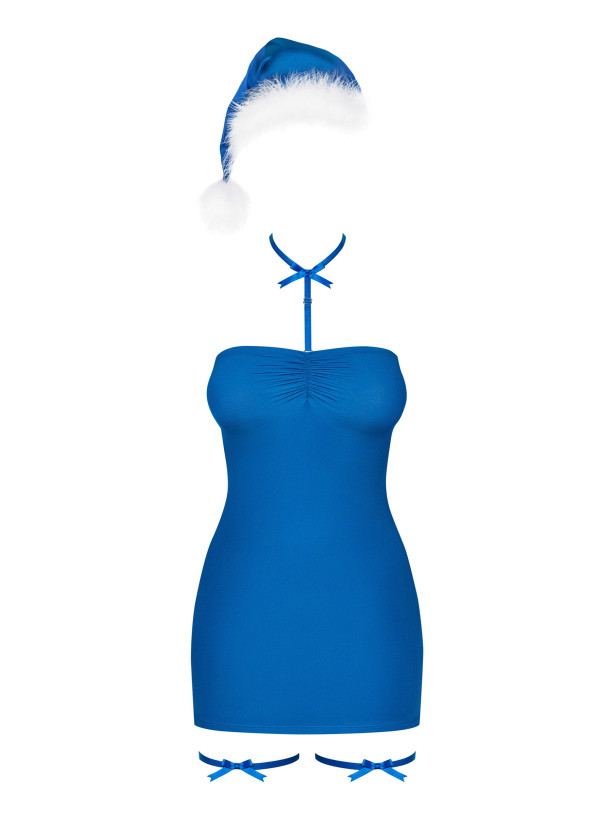 Blue Lingerie Set Obsessive Kissmas — 4-Piece Costume