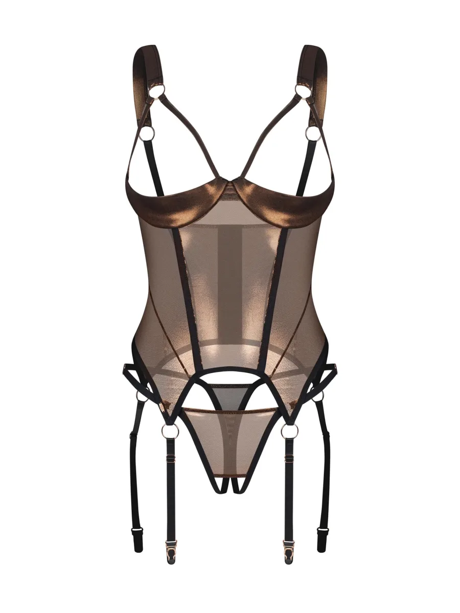 Bronze Lingerie Set Obsessive Soranna — Shimmer