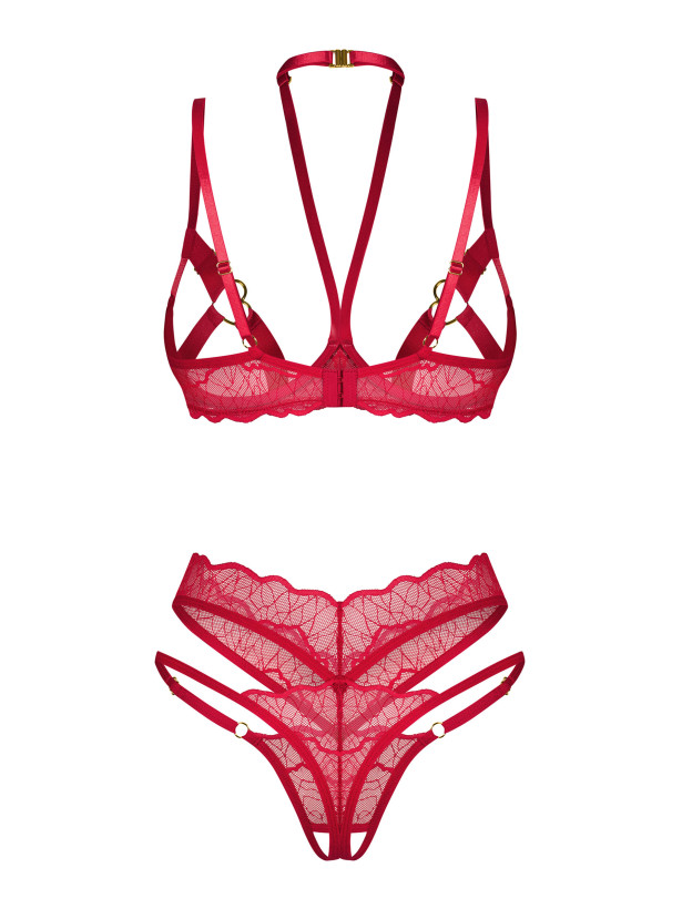Rotes sexy Lingerie-Set Obsessive Cupide Desir