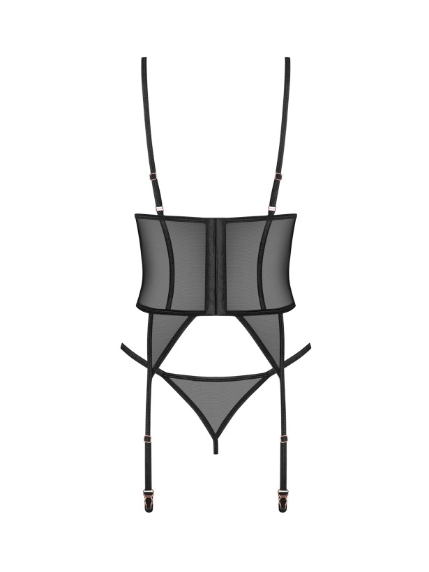 Black Corset Obsessive Euridia — Open Cup
