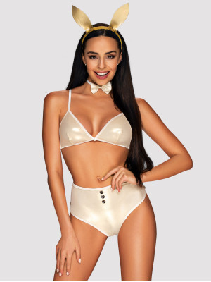 Gold Bunny Set Obsessive Neo Goldes — Lingerie
