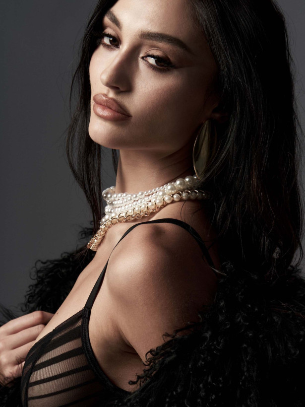 Schwarzer Transparenter BH Lune Bellis — Grafische Streifen